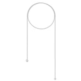 Smiley Silver Long Chain Necklace